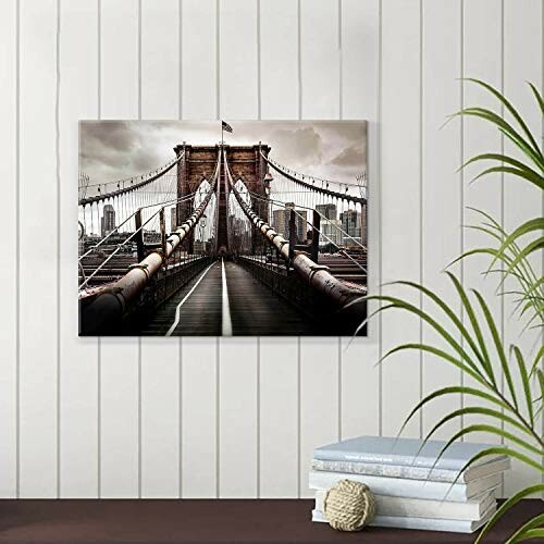 Wall art of Brooklyn Bridge in a room