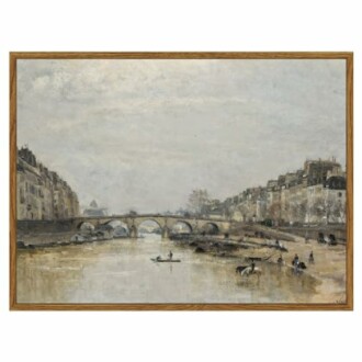 ARPEOTCY Vintage Bridge Framed Wall Art