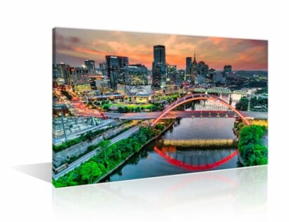 Nashville City Sunset Wall Art