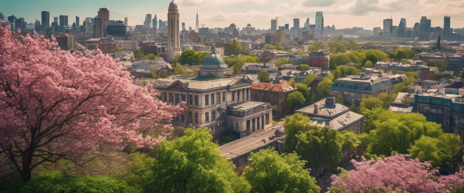 Spring cityscape